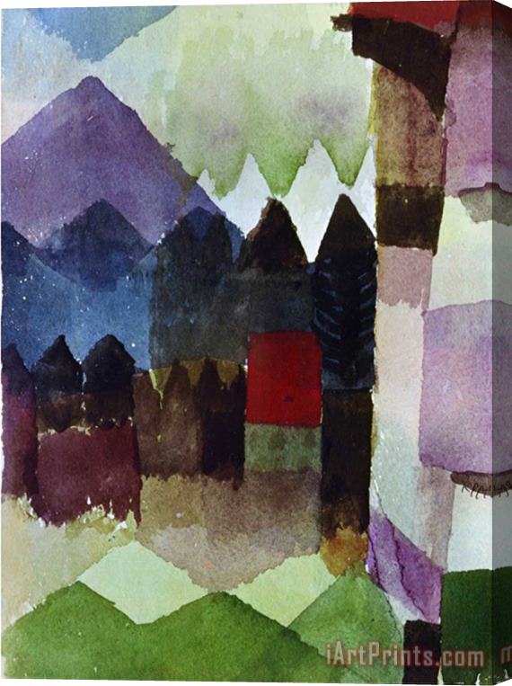 Paul Klee Foehn in The Garden of Franz Marc 1915 Stretched Canvas Painting / Canvas Art