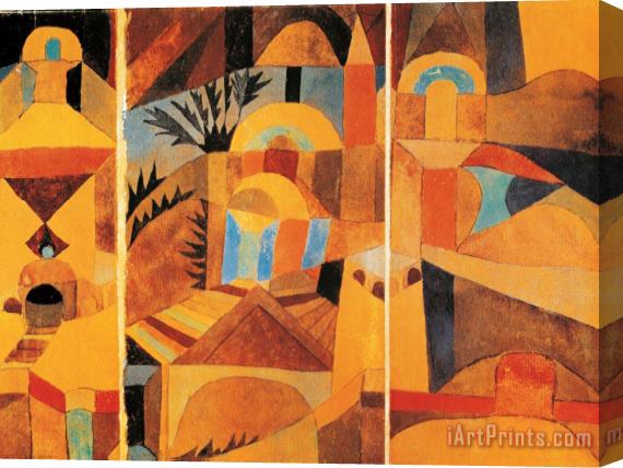 Paul Klee Il Giardino Del Tempio Stretched Canvas Painting / Canvas Art