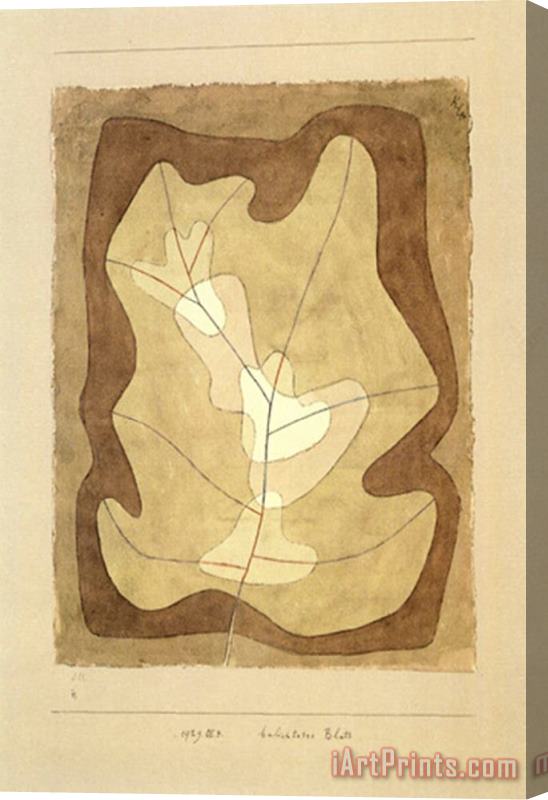 Paul Klee Illuminated Leaf C 1929 Stretched Canvas Print / Canvas Art