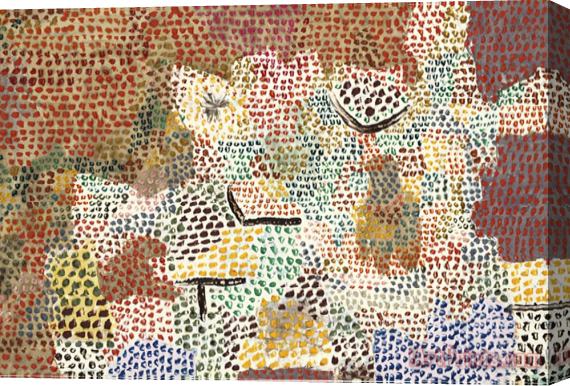 Paul Klee Just Like a Garden Run Wild Wie Ein Verwilderter Garten Stretched Canvas Painting / Canvas Art