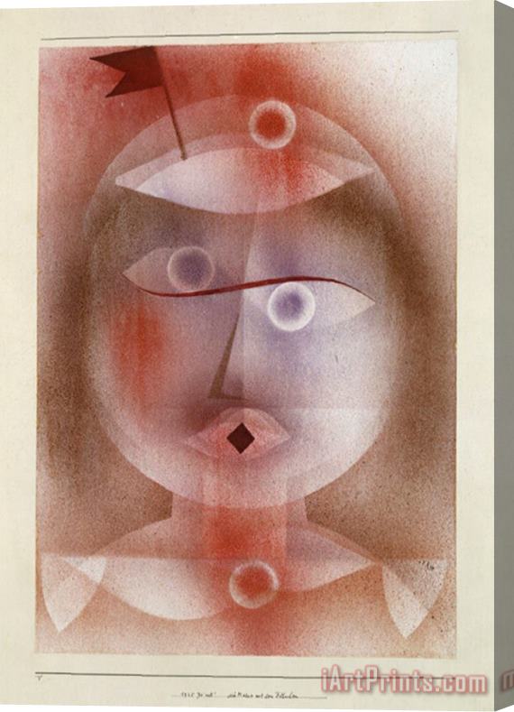 Paul Klee Mask with Flag 1925 Stretched Canvas Painting / Canvas Art