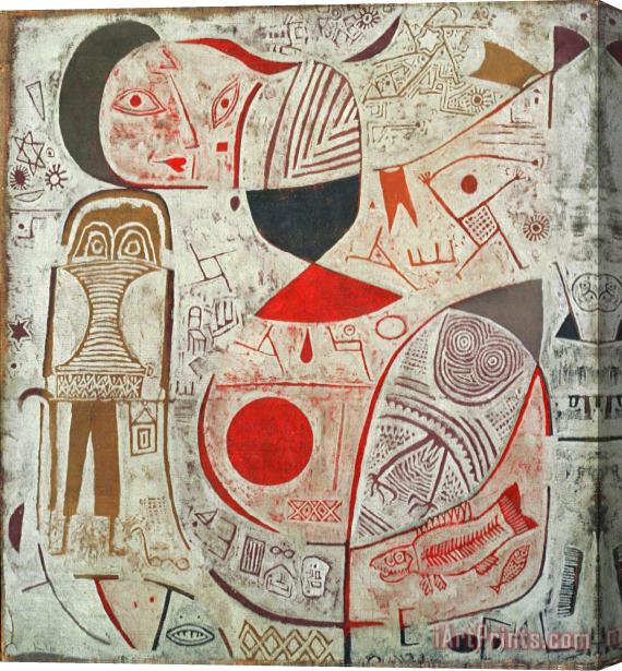 Paul Klee Printed Sheet with Pictures 1937 Stretched Canvas Print / Canvas Art
