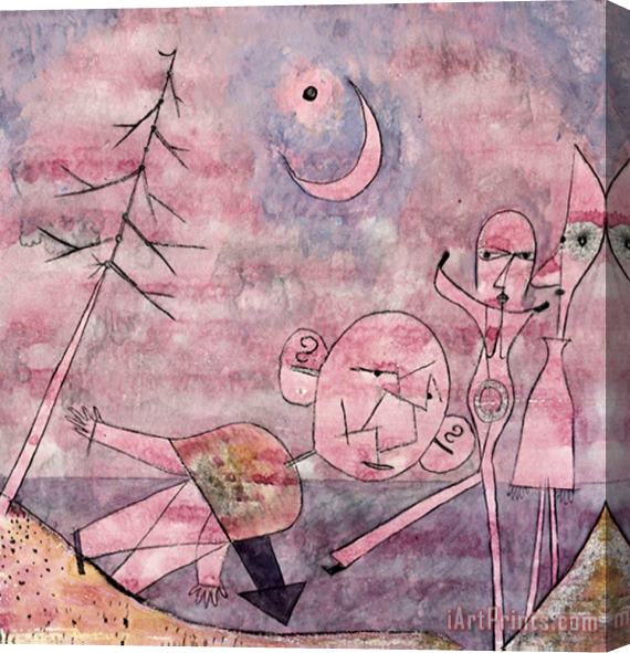 Paul Klee Scene at The Water Scene Am Wasser Stretched Canvas Print / Canvas Art