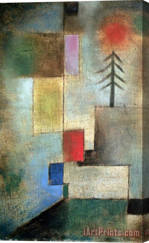 Paul Klee Small Picture of Fir Trees 1922 Stretched Canvas Print / Canvas Art