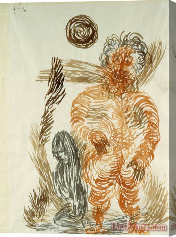 Paul Klee The Power of The Giant Gewalt Den Riesen Stretched Canvas Print / Canvas Art