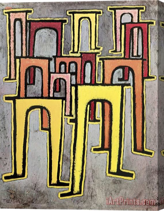 Paul Klee Viaducts Break Ranks Stretched Canvas Print / Canvas Art