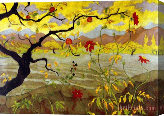 Paul Ranson Apple Tree with Red Fruit 1902 Stretched Canvas Print / Canvas Art