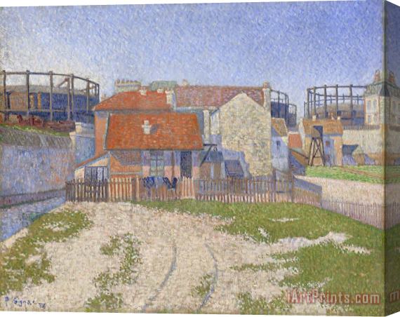 Paul Signac Gasometers at Clichy Stretched Canvas Print / Canvas Art