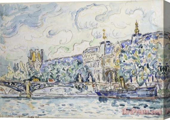 Paul Signac Le Palais Du Louvre Stretched Canvas Print / Canvas Art