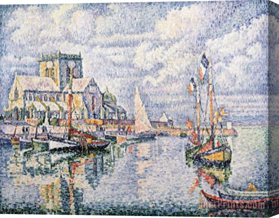 Paul Signac Le Port De Barfleur Stretched Canvas Print / Canvas Art