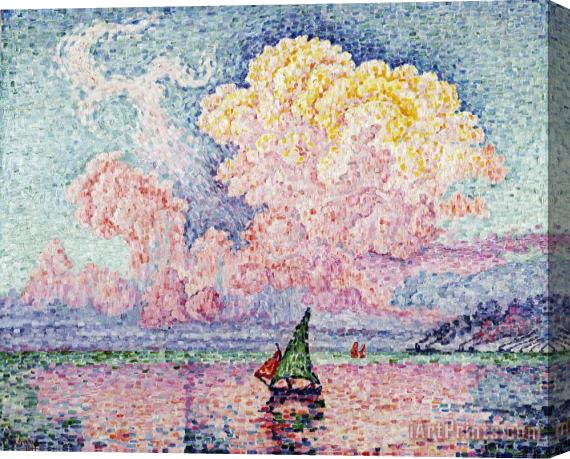Paul Signac Pink Clouds, Antibes Stretched Canvas Print / Canvas Art