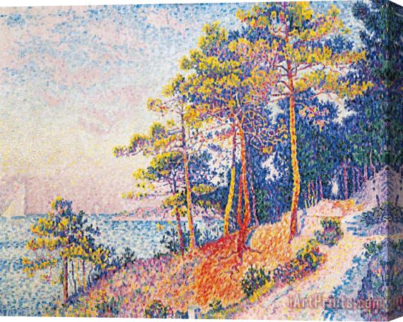 Paul Signac St Tropez The Custom's Path Stretched Canvas Print / Canvas Art