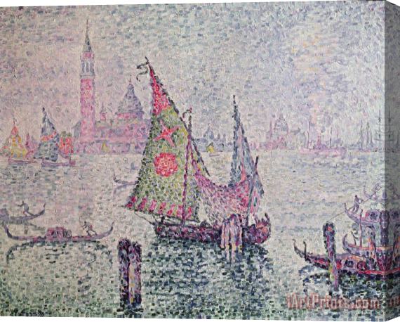 Paul Signac The Green Sail Stretched Canvas Print / Canvas Art