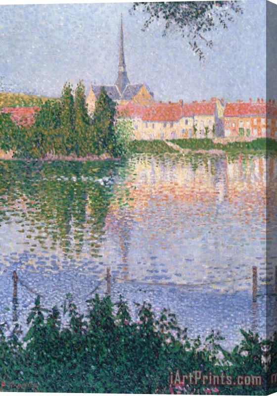 Paul Signac The Island At Lucas Near Les Andelys Stretched Canvas Painting / Canvas Art