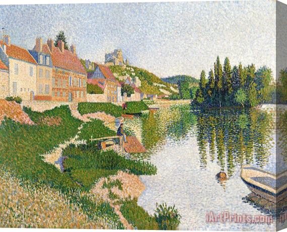 Paul Signac The River Bank Stretched Canvas Painting / Canvas Art