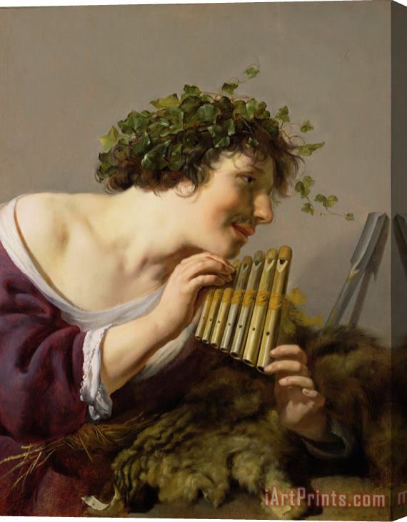 Paulus Moreelse Pan Playing His Pipes Stretched Canvas Print / Canvas Art