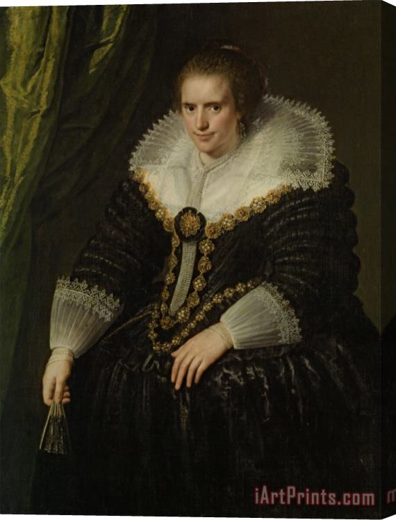 Paulus Moreelse Portrait of a Noble Woman Stretched Canvas Painting / Canvas Art