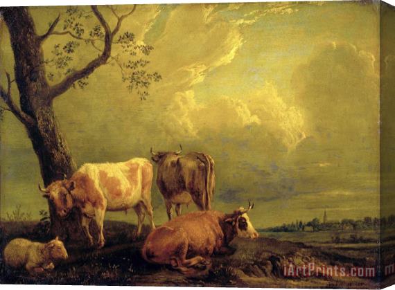 Paulus Potter Cattle And Sheep Stretched Canvas Painting / Canvas Art