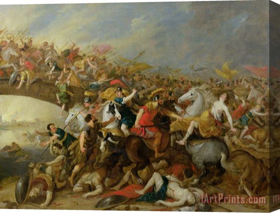 Pauwel Casteels The Battle between the Amazons and the Greeks Stretched Canvas Print / Canvas Art