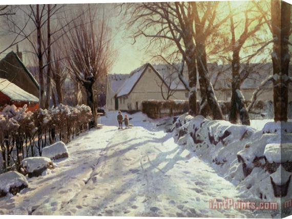 Peder Monsted The Road Home Stretched Canvas Painting / Canvas Art