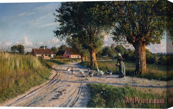 Peder Monsted The Way Home Stretched Canvas Print / Canvas Art
