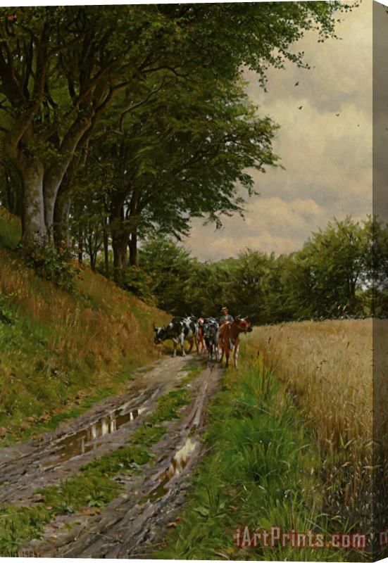 Peder Mork Monsted The Way Home Stretched Canvas Print / Canvas Art