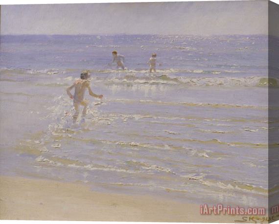 Peder Severin Kroyer Boys Swimming Stretched Canvas Painting / Canvas Art