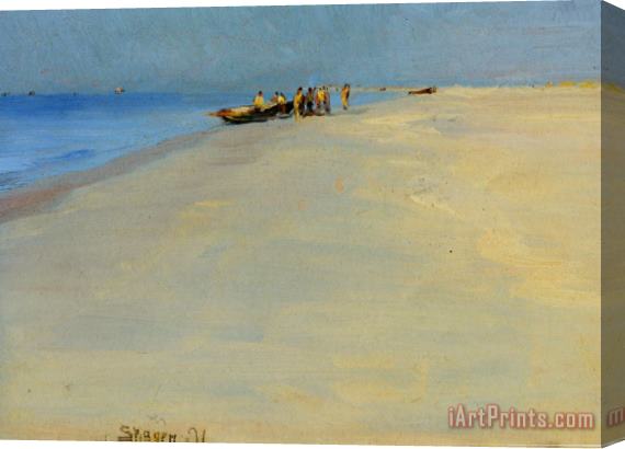 Peder Severin Kroyer Fiskere Pa Skagens Strand Stretched Canvas Painting / Canvas Art