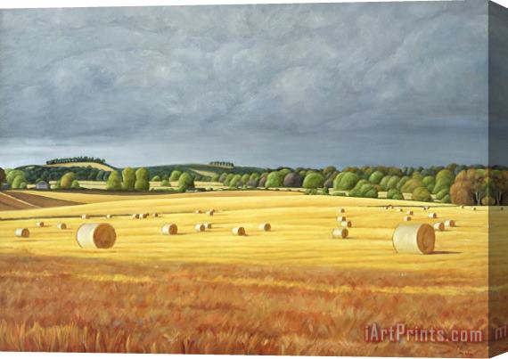 Peter Breeden Harvested Fields At Kilconquhar Stretched Canvas Print / Canvas Art