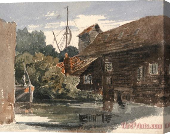 Peter de Wint Mill at Teddington on The Thames Stretched Canvas Print / Canvas Art