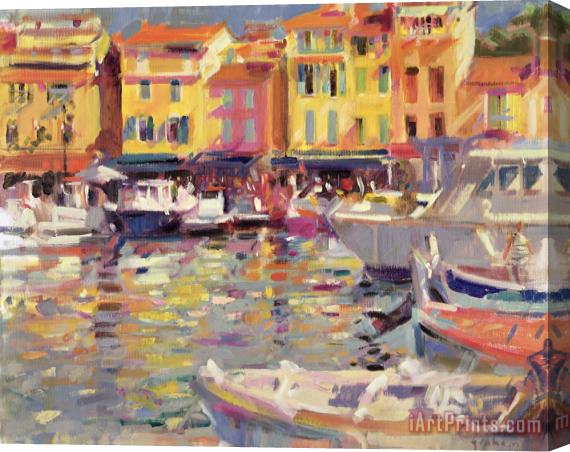 Peter Graham Harbor at Cassis Stretched Canvas Print / Canvas Art