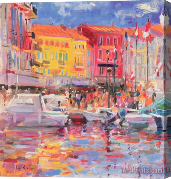 Peter Graham Le Port de St Tropez Stretched Canvas Painting / Canvas Art