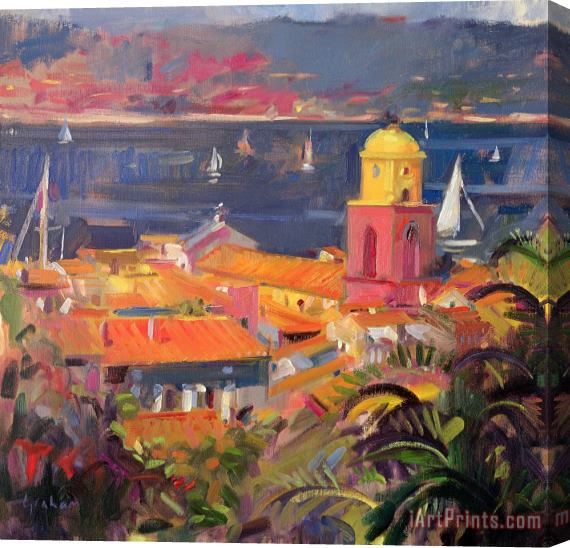 Peter Graham St Tropez Sailing Stretched Canvas Print / Canvas Art