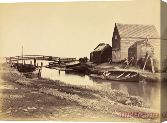 Peter Henry Emerson Tidal Creek And Old Warehouses South of Southwold, Suffolk Stretched Canvas Painting / Canvas Art