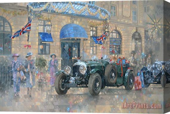 Peter Miller Christmas At The Ritz Stretched Canvas Print / Canvas Art