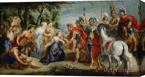 Peter Paul Rubens David Meeting Abigail Stretched Canvas Painting / Canvas Art