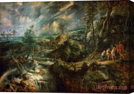Peter Paul Rubens Landscape with Philemon And Baucis Stretched Canvas Print / Canvas Art