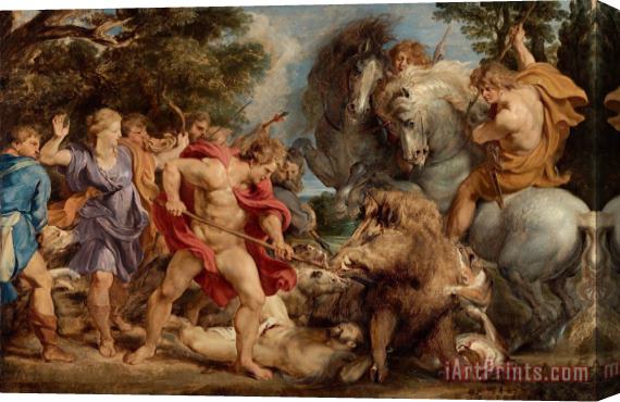 Peter Paul Rubens The Calydonian Boar Hunt Stretched Canvas Print / Canvas Art
