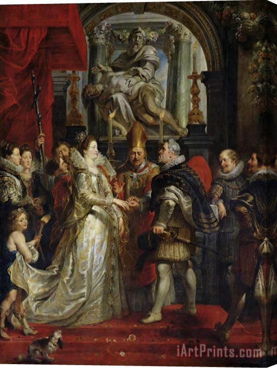 Peter Paul Rubens The Proxy Marriage of Marie De Medici (1573 1642) And Henri IV (1573 1642) 5th October 1600 Stretched Canvas Print / Canvas Art