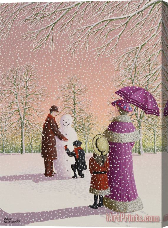 Peter Szumowski The Snowman Stretched Canvas Print / Canvas Art