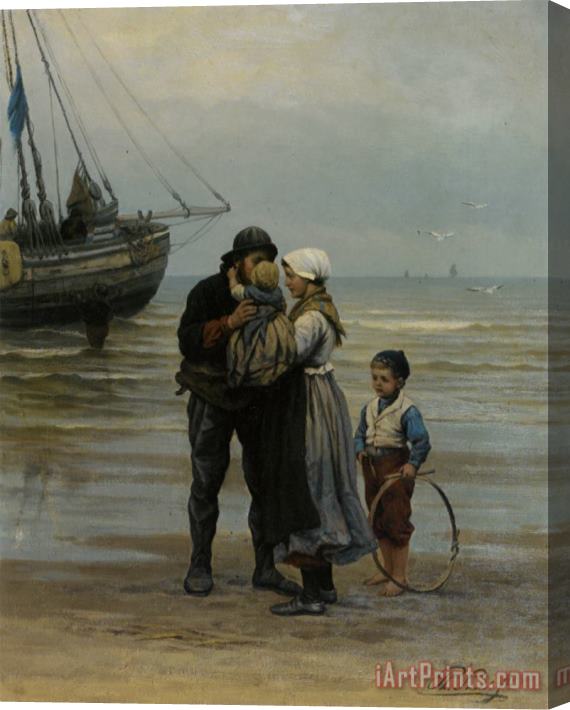 Philippe Lodowyck Jacob Sadee The Farewell Stretched Canvas Painting / Canvas Art