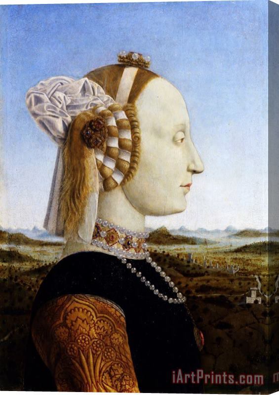 Piero della Francesca Portrait of The Duchess of Urbino, Battista Sforza Stretched Canvas Painting / Canvas Art