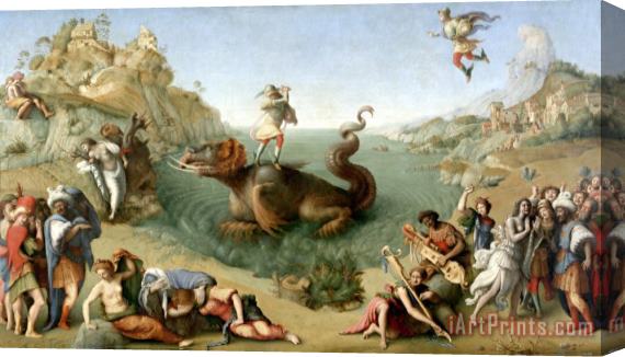 Piero di Cosimo Andromeda Freed by Perseus (with Perseus Slaying The Dragon) Stretched Canvas Print / Canvas Art