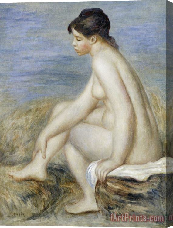 Pierre Auguste Renoir A Seated Bather Stretched Canvas Painting / Canvas Art