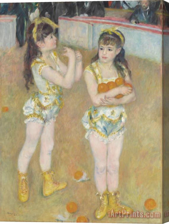 Pierre Auguste Renoir Acrobats at The Cirque Fernando (francisca And Angelina Wartenberg) Stretched Canvas Painting / Canvas Art
