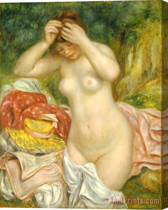 Pierre Auguste Renoir Bather Arranging Her Hair Stretched Canvas Print / Canvas Art