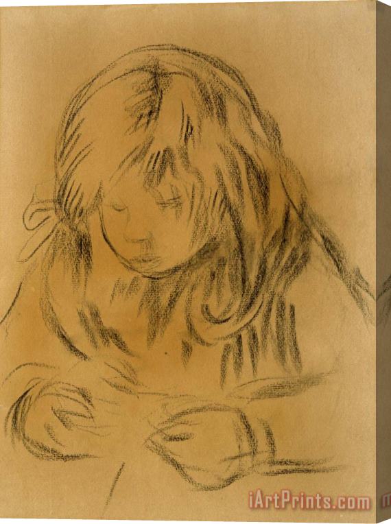 Pierre Auguste Renoir Child Sewing Stretched Canvas Print / Canvas Art