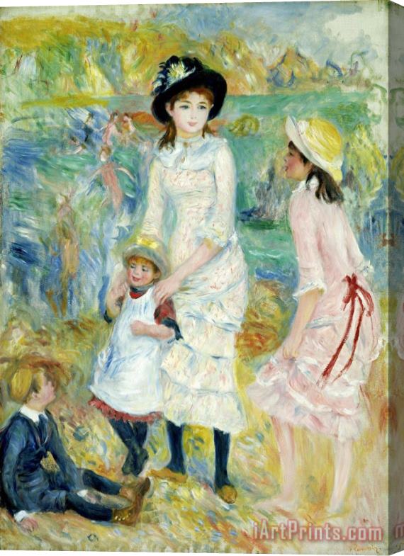 Pierre Auguste Renoir Children on The Seashore, Guernsey Stretched Canvas Painting / Canvas Art
