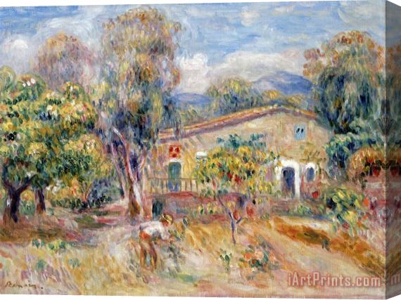 Pierre Auguste Renoir Collettes Farmhouse, Cagnes Stretched Canvas Print / Canvas Art