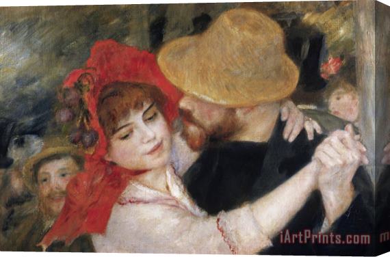 Pierre Auguste Renoir Detail of Dancing Couple From Le Bal a Bougival Stretched Canvas Print / Canvas Art